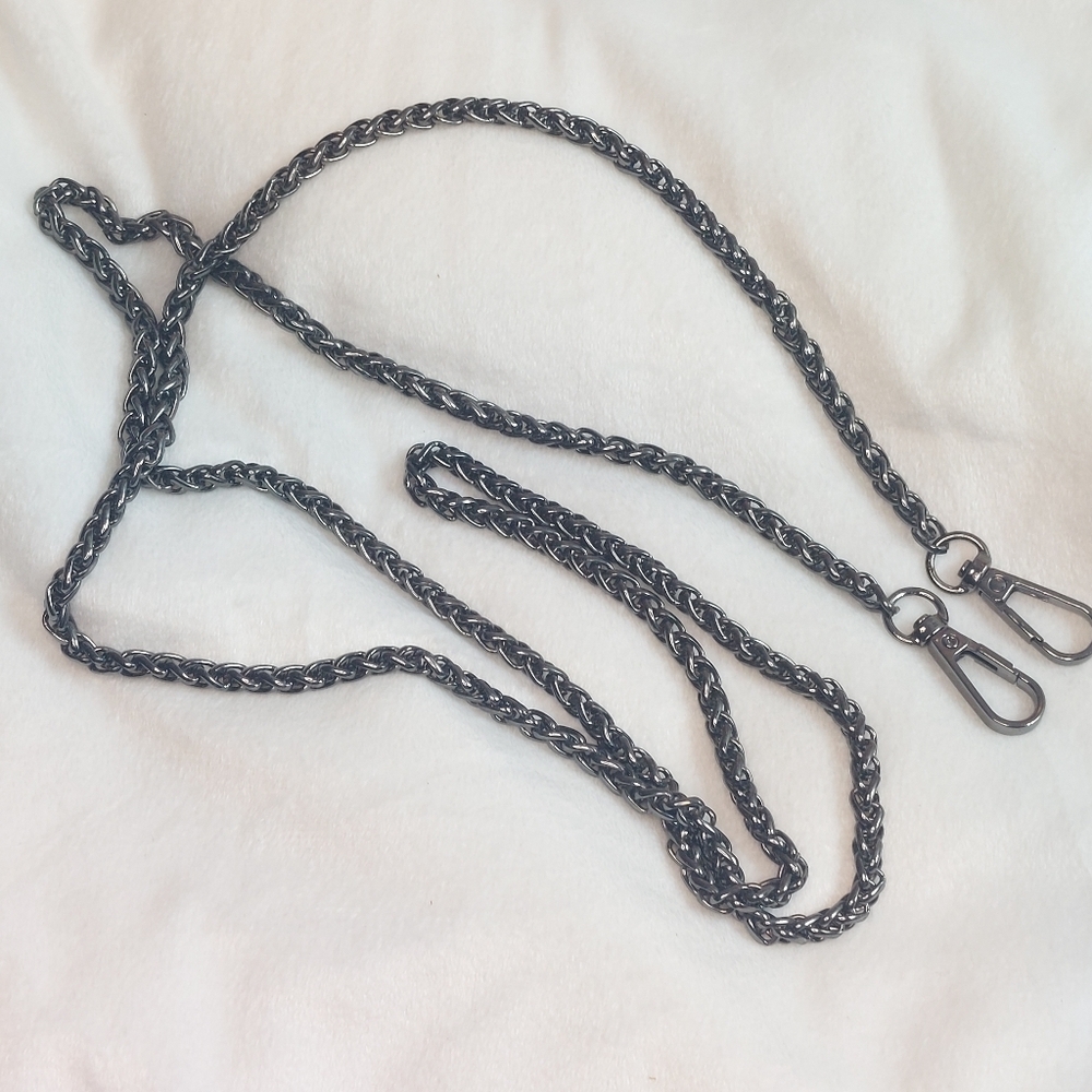 Gunmetal Bag Chain Crossbody Length